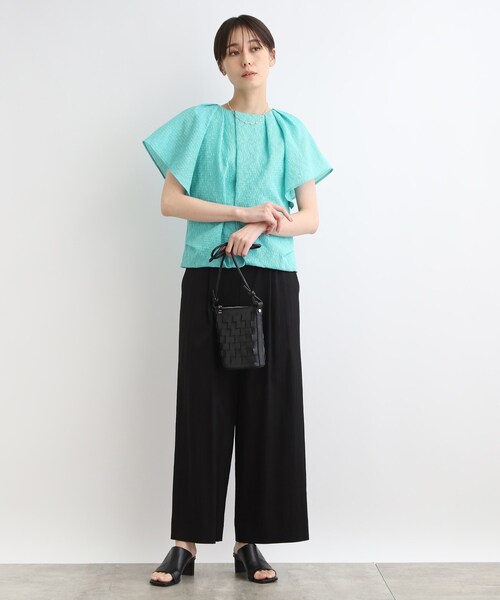 【セール】【洗える/シアー】ジャカード風タックデザインブラウス(シャツ/ブラウス)|INDIVI(インディヴィ) 【セール】【洗える/シアー】ジャカード風タックデザインブラウス(シャツ/ブラウス)|INDIVI(インディヴィ)