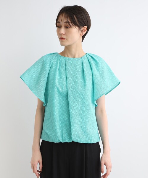 【セール】【洗える/シアー】ジャカード風タックデザインブラウス(シャツ/ブラウス)|INDIVI(インディヴィ) 【セール】【洗える/シアー】ジャカード風タックデザインブラウス(シャツ/ブラウス)|INDIVI(インディヴィ)