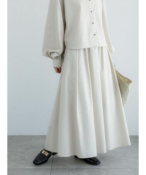 Te chichi（テチチ）の「タイプライターギャザーボリュームスカート（セットアップ可）（スカート・レディース・イエロー/ブルー/グレー・F）」の2枚目の写真