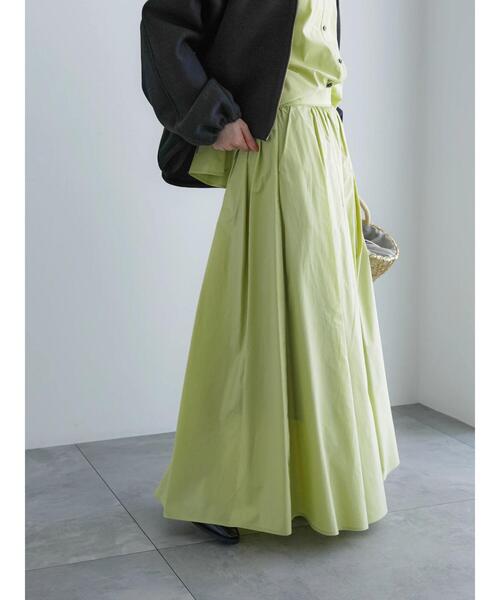 Te chichi（テチチ）の「タイプライターギャザーボリュームスカート（セットアップ可）（スカート・レディース・イエロー/ブルー/グレー・F）」の3枚目の写真