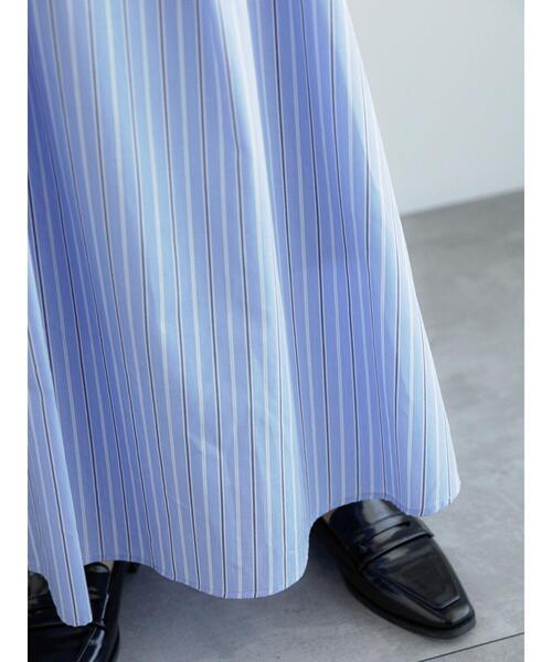 Te chichi（テチチ）の「タイプライターギャザーボリュームスカート（セットアップ可）（スカート・レディース・イエロー/ブルー/グレー・F）」の8枚目の写真