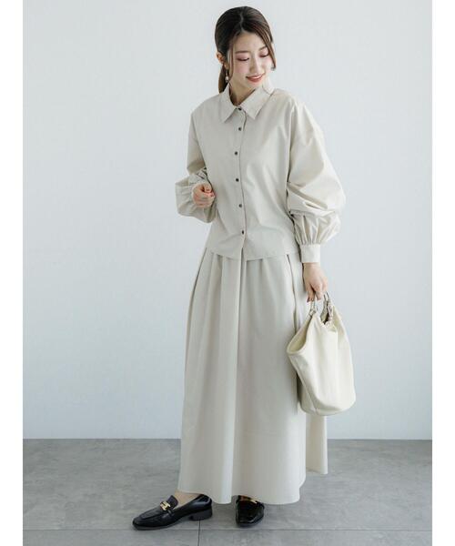 Te chichi（テチチ）の「タイプライターギャザーボリュームスカート（セットアップ可）（スカート・レディース・イエロー/ブルー/グレー・F）」の11枚目の写真