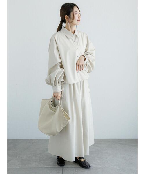 Te chichi（テチチ）の「タイプライターギャザーボリュームスカート（セットアップ可）（スカート・レディース・イエロー/ブルー/グレー・F）」の12枚目の写真