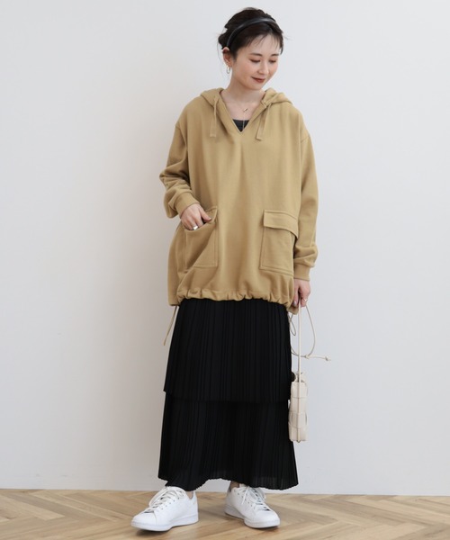 セール】スキッパーフード裏毛プルオーバー（Tシャツ/カットソー