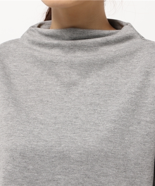 NATURAL BEAUTY BASIC（ナチュラルビューティーベーシック）の「ダンボールボトルネックカットソー（Tシャツ/カットソー・レディース・ブラック/グレー/ホワイト系その他・MEDIUM）」の8枚目の写真