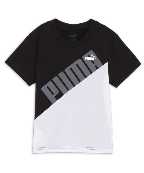 PUMA(プーマ)の「PUMA プーマ キッズ ボーイズ プーマ パワー MX 半袖 Tシャツ A 120-160cm(Tシャツ/カットソー・キッズ・ブラック/ベージュ系その他/ネイビー・120/130/140/150/160)」の1枚目の写真