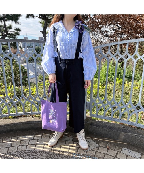 PINK HOUSE(ピンクハウス)の「サロペットパンツ(サロペット/オーバーオール・レディース・キナリ/ベージュ/ネイビー/ブラック/カーキ・フリー)」の6枚目の写真