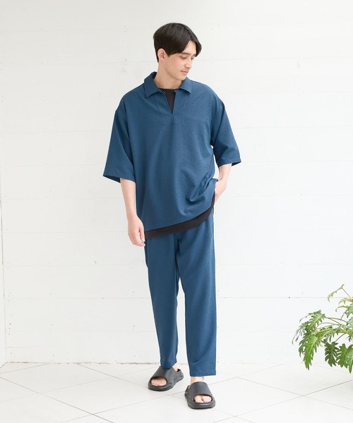 LAKOLE(ラコレ)の「クリンクルスリムパンツ / 107201(その他パンツ・メンズ・ブルー/ブラック/キャメル/チャコール・MEDIUM/LARGE/X-LARGE/SMALL)」の8枚目の写真