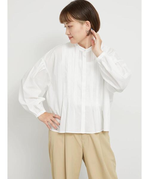 sm2rhythm（サマンサモスモスリズム）の「ピンタックボリュームスリーブブラウス（シャツ/ブラウス・レディース・ブラック/オフホワイト/サックスブルー・F）」の10枚目の写真