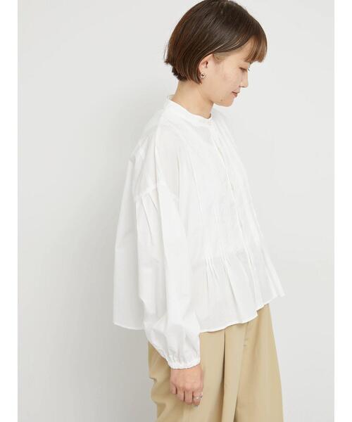 sm2rhythm（サマンサモスモスリズム）の「ピンタックボリュームスリーブブラウス（シャツ/ブラウス・レディース・ブラック/オフホワイト/サックスブルー・F）」の8枚目の写真