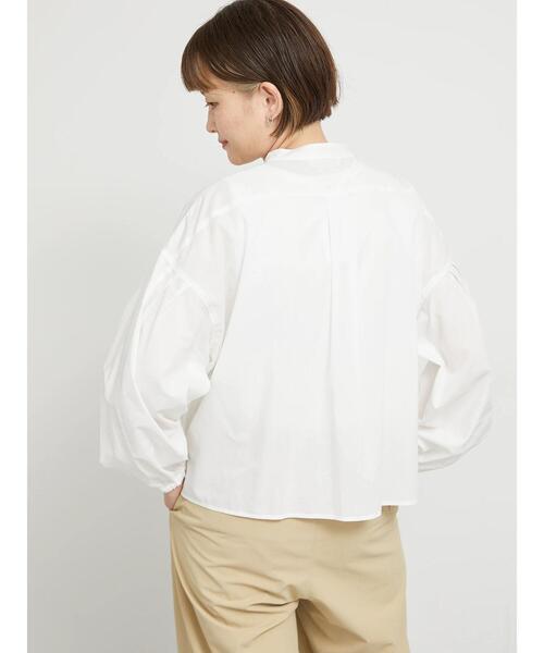 sm2rhythm（サマンサモスモスリズム）の「ピンタックボリュームスリーブブラウス（シャツ/ブラウス・レディース・ブラック/オフホワイト/サックスブルー・F）」の7枚目の写真