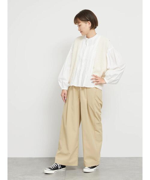 sm2rhythm（サマンサモスモスリズム）の「ピンタックボリュームスリーブブラウス（シャツ/ブラウス・レディース・ブラック/オフホワイト/サックスブルー・F）」の5枚目の写真