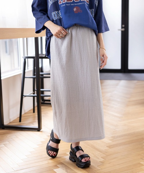 LEPSIM(レプシィム)の「楊柳ナロースカート 987469(スカート・レディース・オレンジ/グレー/ブラック/アイボリー/レッド・TALL/FREE)」の3枚目の写真