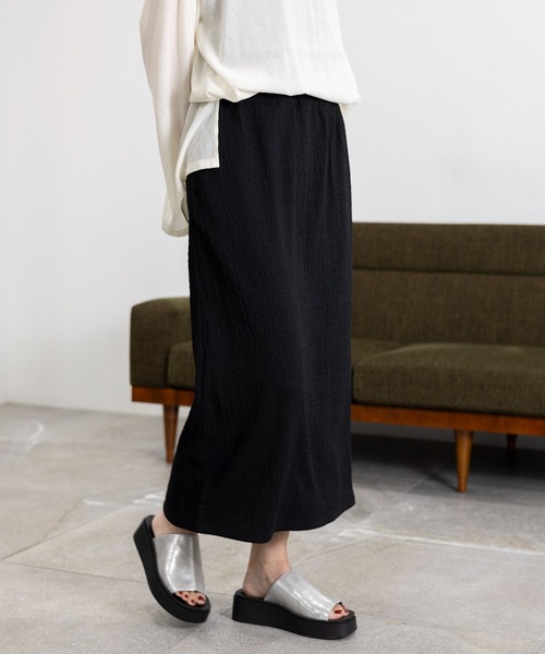 LEPSIM(レプシィム)の「楊柳ナロースカート 987469(スカート・レディース・オレンジ/グレー/ブラック/アイボリー/レッド・TALL/FREE)」の6枚目の写真