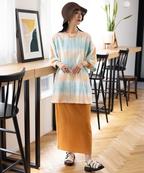 LEPSIM(レプシィム)の「楊柳ナロースカート 987469(スカート・レディース・オレンジ/グレー/ブラック/アイボリー/レッド・TALL/FREE)」の14枚目の写真