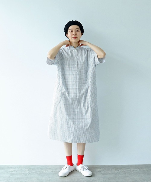 PAR ICI ×リバティプリント Pepper 開襟シャツワンピース PAR ICI ×リバティプリント Pepper 開襟シャツワンピース