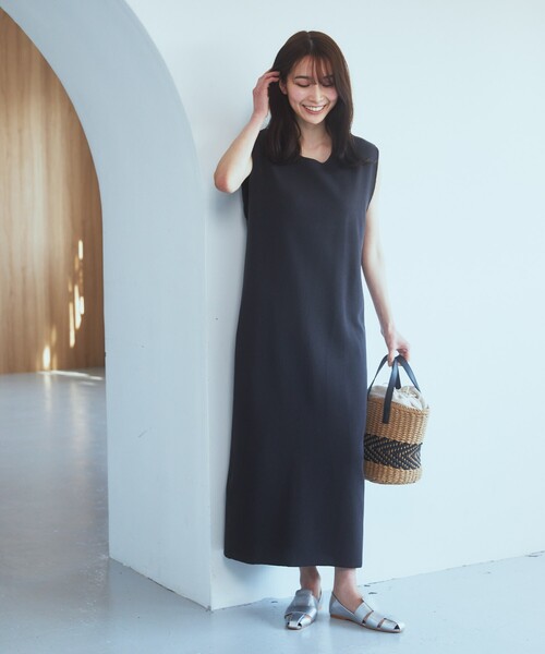 THE SHOP TK （ザ ショップ ティーケー ）の「◆【セットアイテム】メッシュニット×ワンピース（ワンピース・レディース・ブルーグリーン/カーキ系3・12/13）」の8枚目の写真