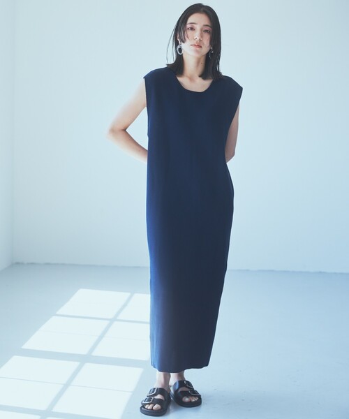 THE SHOP TK （ザ ショップ ティーケー ）の「◆【セットアイテム】メッシュニット×ワンピース（ワンピース・レディース・ブルーグリーン/カーキ系3・12/13）」の11枚目の写真