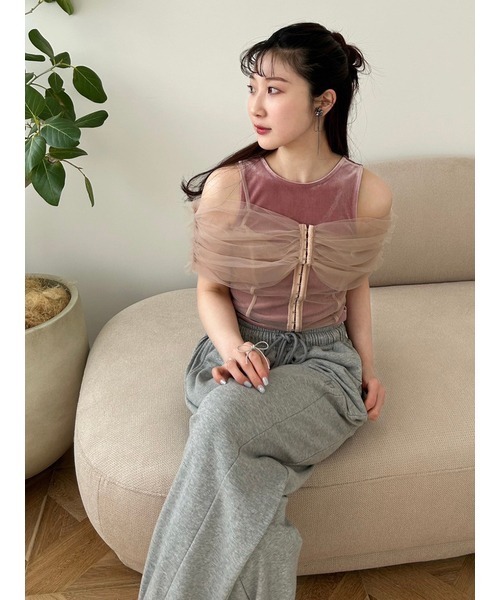 LILY BROWN シアーリボンコルセットビスチェ　新品未使用 LILY BROWN（リリーブラウン）の「シアーリボンコルセット