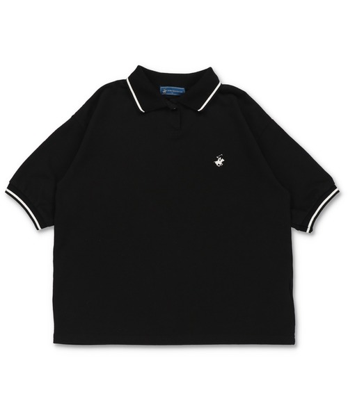 BEVERLY HILLS POLO CLUB(ビバリーヒルズポロクラブ)の「【BEVERLY HILLS POLO CLUB / ビバリーヒルズポロクラブ】半袖ポロシャツ(ポロシャツ・レディース・ブラック/オフホワイト・ONESIZE)」の10枚目の写真