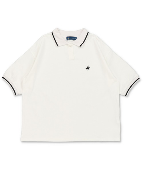 BEVERLY HILLS POLO CLUB(ビバリーヒルズポロクラブ)の「【BEVERLY HILLS POLO CLUB / ビバリーヒルズポロクラブ】半袖ポロシャツ(ポロシャツ・レディース・ブラック/オフホワイト・ONESIZE)」の11枚目の写真