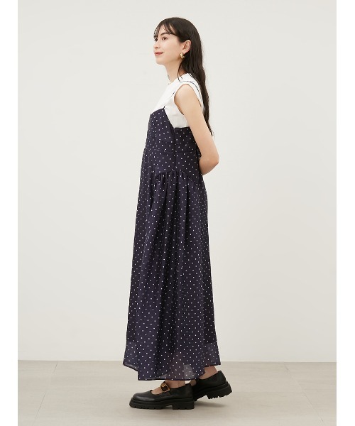 Mila Owen(ミラオーウェン)の「カットレイヤードパネルボリュームワンピース【手洗い可能】(ワンピース・レディース・ドット/イエロー/ブラック・1/0)」の7枚目の写真