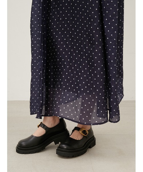Mila Owen 新品　カットレイヤードパネルボリュームワンピース ドット New Item Recommend】 staff:kuboharu 158cm カットレイヤード