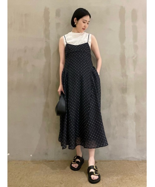 セール】カットレイヤードパネルボリュームワンピース【手洗い  