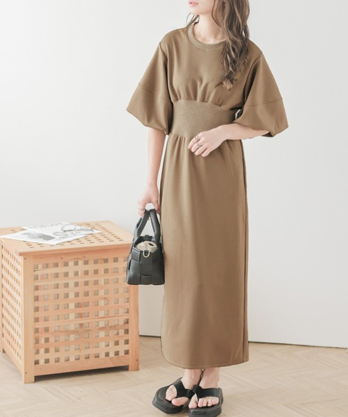 セール】ウエストリブワンピース（ワンピース）｜La-gemme（ラジェム  