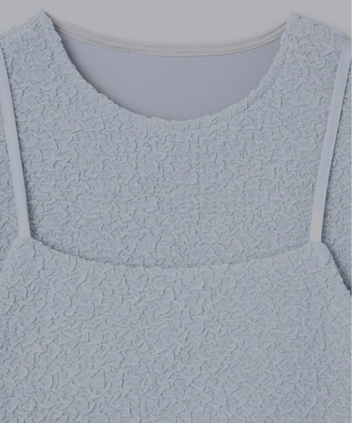 Olu.(オルドット)の「ポコポコキャミソールセットトップス(Tシャツ/カットソー・レディース・ブラック/ブルーグレー/アイボリー/ライム・FREE)」の21枚目の写真