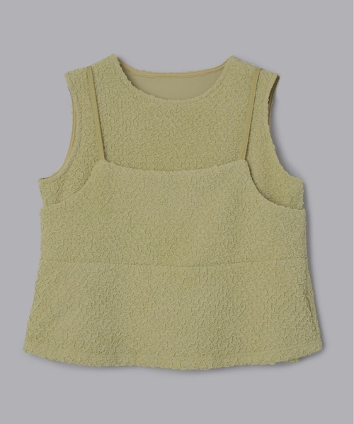 Olu.(オルドット)の「ポコポコキャミソールセットトップス(Tシャツ/カットソー・レディース・ブラック/ブルーグレー/アイボリー/ライム・FREE)」の17枚目の写真