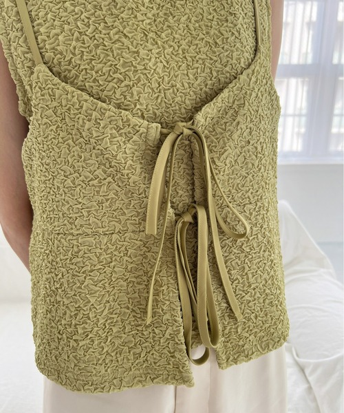 Olu.(オルドット)の「ポコポコキャミソールセットトップス(Tシャツ/カットソー・レディース・ブラック/ブルーグレー/アイボリー/ライム・FREE)」の15枚目の写真