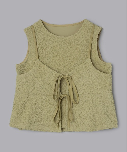 Olu.(オルドット)の「ポコポコキャミソールセットトップス(Tシャツ/カットソー・レディース・ブラック/ブルーグレー/アイボリー/ライム・FREE)」の16枚目の写真