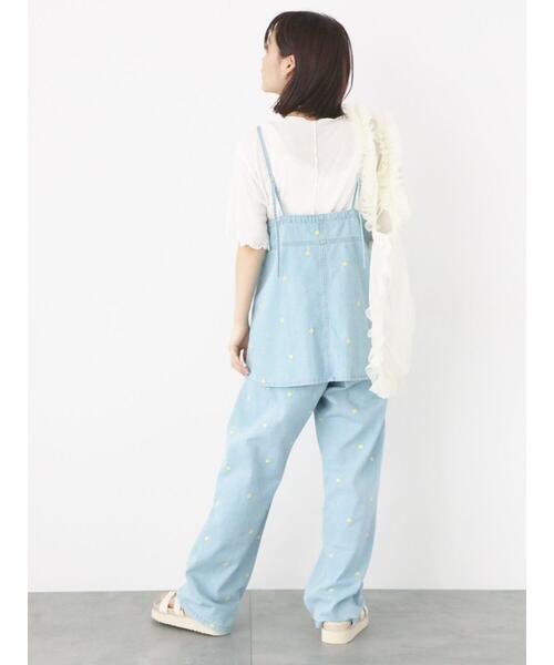 ehka sopo（エヘカソポ）の「花刺繍デニムビスチェ(セットアップ可)（シャツ/ブラウス・レディース・サックスブルー/ブラック/ネイビー・F）」の19枚目の写真