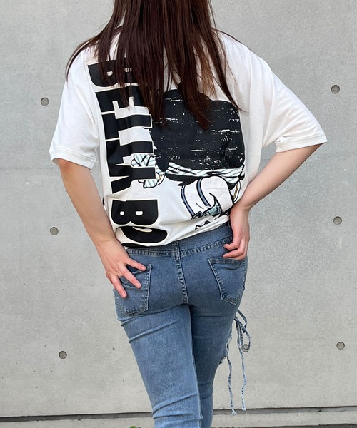 GLAMOROUS JANE(グラマラスジェーン)の「フロント&バックプリントBETTTY BOOPビックTシャツ(Tシャツ/カットソー・レディース・オフホワイト/チャコールグレー/ブラック・FREE)」の9枚目の写真