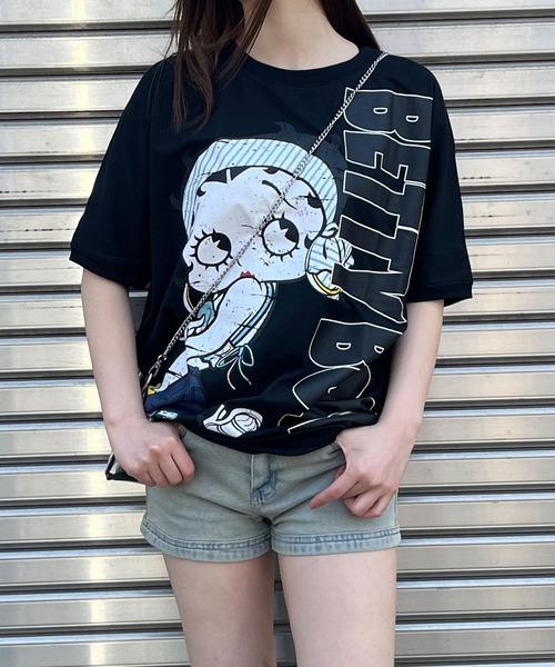 GLAMOROUS JANE(グラマラスジェーン)の「フロント&バックプリントBETTTY BOOPビックTシャツ(Tシャツ/カットソー・レディース・オフホワイト/チャコールグレー/ブラック・FREE)」の11枚目の写真