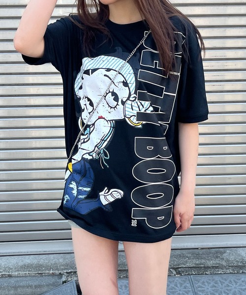 GLAMOROUS JANE(グラマラスジェーン)の「フロント&バックプリントBETTTY BOOPビックTシャツ(Tシャツ/カットソー・レディース・オフホワイト/チャコールグレー/ブラック・FREE)」の16枚目の写真