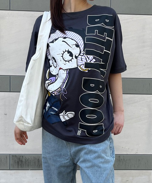 GLAMOROUS JANE(グラマラスジェーン)の「フロント&バックプリントBETTTY BOOPビックTシャツ(Tシャツ/カットソー・レディース・オフホワイト/チャコールグレー/ブラック・FREE)」の18枚目の写真