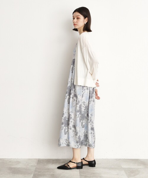 THE SHOP TK （ザ ショップ ティーケー ）の「◆【冷房対策】さらりと羽織る麻調カーデ/洗濯機OK（カーディガン/ボレロ・レディース・カーキ/オフホワイト/ブラック/ナチュラル・12/13）」の10枚目の写真