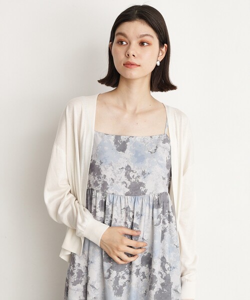 THE SHOP TK （ザ ショップ ティーケー ）の「◆【冷房対策】さらりと羽織る麻調カーデ/洗濯機OK（カーディガン/ボレロ・レディース・カーキ/オフホワイト/ブラック/ナチュラル・12/13）」の11枚目の写真