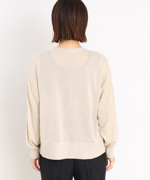 THE SHOP TK （ザ ショップ ティーケー ）の「◆【冷房対策】さらりと羽織る麻調カーデ/洗濯機OK（カーディガン/ボレロ・レディース・カーキ/オフホワイト/ブラック/ナチュラル・12/13）」の15枚目の写真