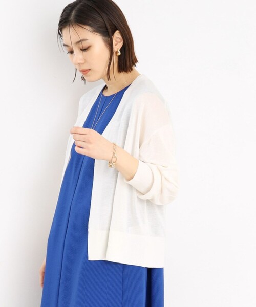 THE SHOP TK （ザ ショップ ティーケー ）の「◆【冷房対策】さらりと羽織る麻調カーデ/洗濯機OK（カーディガン/ボレロ・レディース・カーキ/オフホワイト/ブラック/ナチュラル・12/13）」の18枚目の写真