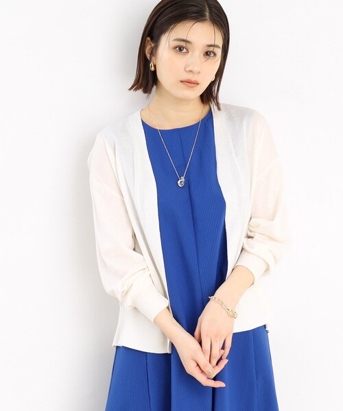 THE SHOP TK （ザ ショップ ティーケー ）の「◆【冷房対策】さらりと羽織る麻調カーデ/洗濯機OK（カーディガン/ボレロ・レディース・カーキ/オフホワイト/ブラック/ナチュラル・12/13）」の21枚目の写真