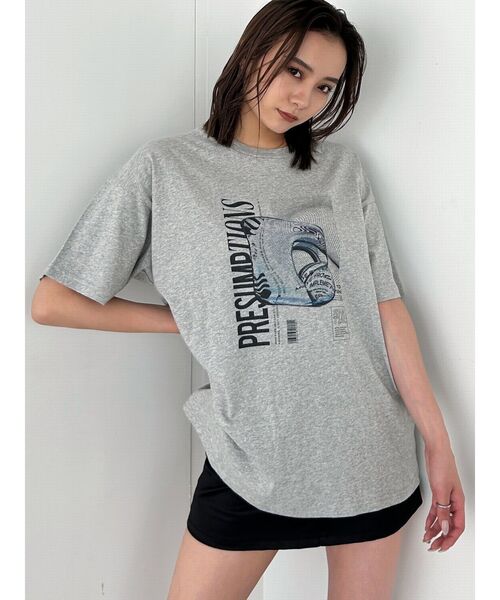 EMODA（エモダ）の「アートビッグTシャツ（Tシャツ/カットソー・レディース・ホワイト/グレー/ブラック・FREE）」の19枚目の写真