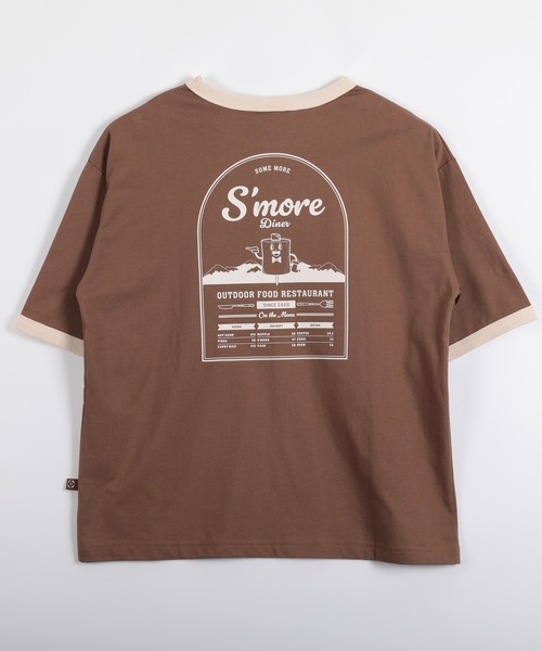 S'more(スモア)の「S'more diner ringer T-shirt (SS)(Tシャツ/カットソー・レディース・グレー/ベージュ/ブラウン・MEDIUM/LARGE/X-LARGE/SMALL)」の3枚目の写真