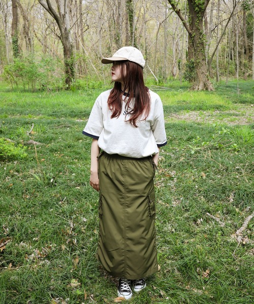 S'more(スモア)の「S'more diner ringer T-shirt (SS)(Tシャツ/カットソー・レディース・グレー/ベージュ/ブラウン・MEDIUM/LARGE/X-LARGE/SMALL)」の9枚目の写真