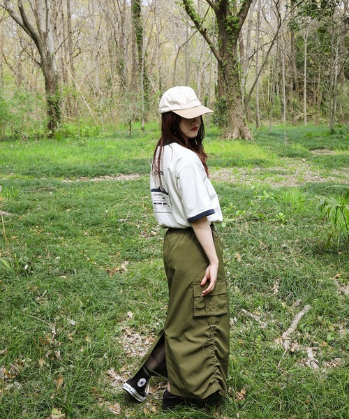 S'more(スモア)の「S'more diner ringer T-shirt (SS)(Tシャツ/カットソー・レディース・グレー/ベージュ/ブラウン・MEDIUM/LARGE/X-LARGE/SMALL)」の11枚目の写真