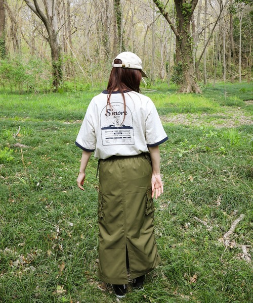 S'more(スモア)の「S'more diner ringer T-shirt (SS)(Tシャツ/カットソー・レディース・グレー/ベージュ/ブラウン・MEDIUM/LARGE/X-LARGE/SMALL)」の12枚目の写真