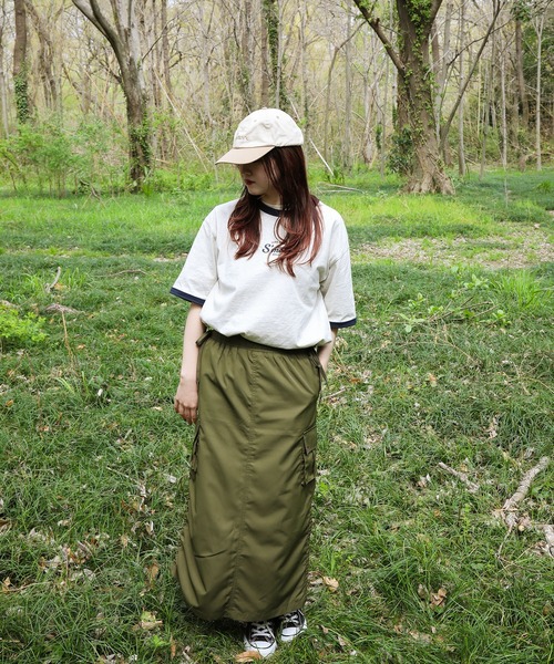S'more(スモア)の「S'more diner ringer T-shirt (SS)(Tシャツ/カットソー・レディース・グレー/ベージュ/ブラウン・MEDIUM/LARGE/X-LARGE/SMALL)」の15枚目の写真