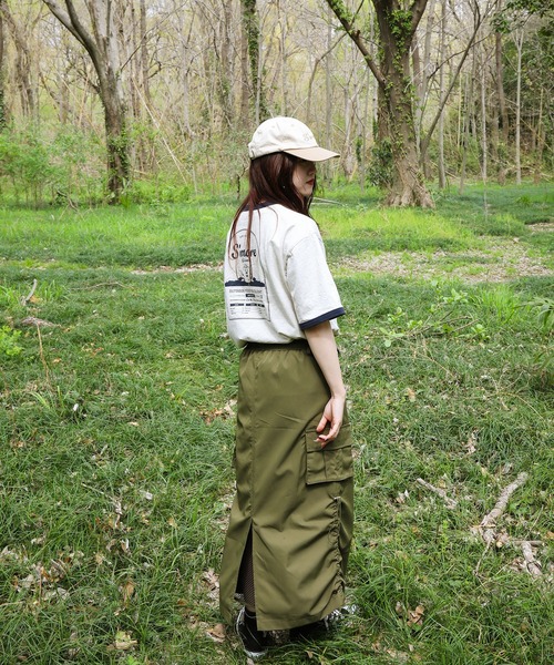 S'more(スモア)の「S'more diner ringer T-shirt (SS)(Tシャツ/カットソー・レディース・グレー/ベージュ/ブラウン・MEDIUM/LARGE/X-LARGE/SMALL)」の16枚目の写真